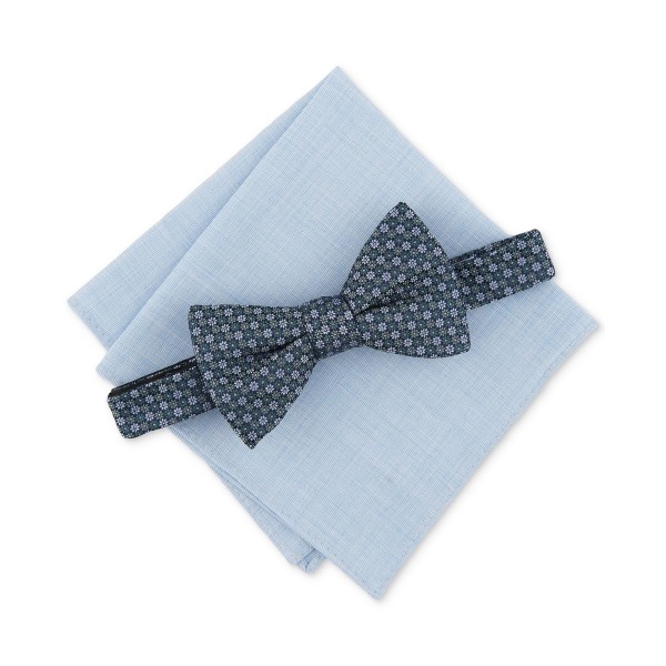 Men's Floral Bow Tie & Pocket Square Set