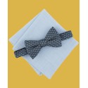 Men's Floral Bow Tie & Pocket Square Set