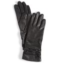 Women's Ruched Leather Gloves