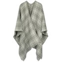 Women's Logo Plaid Reversible Cape Sweater