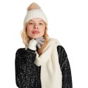 Women's Cloud Knit Faux-Fur Pom Pom Beanie