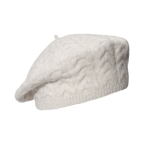 Women's Fluffy Cable-Knit Beret