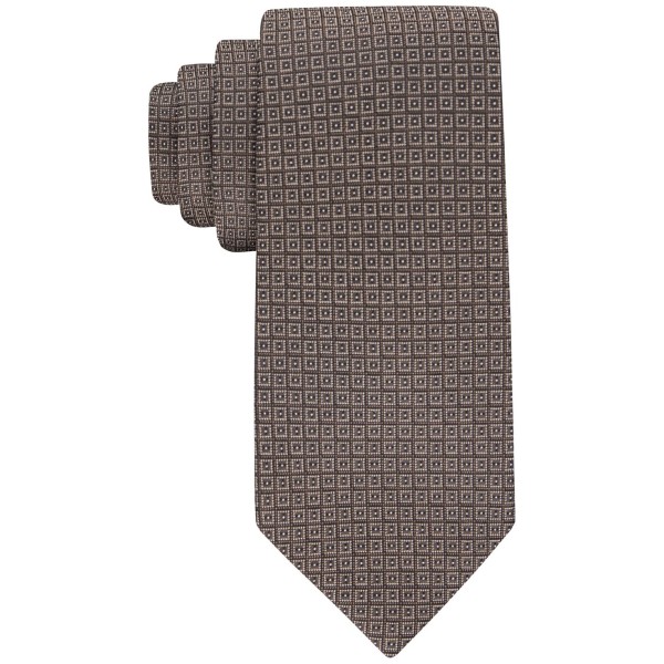 Men's Tonal Square Geo-Print Tie