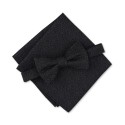 Men's Mini-Print Bow Tie & Pocket Square Set