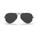 Unisex Aviator Total Black Polarized Sunglasses