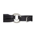 Women's Tri-Strap O-Ring Leather Belt