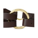 Women's Tri-Strap O-Ring Leather Belt