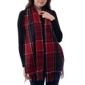 Women's Soft Plaid Fringe-Trim Scarf